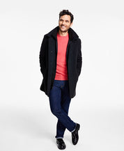 Calvin Klein Men Regular fit Coleman Zipped Bib Overcoat Coat 36 S Charcoal Grey