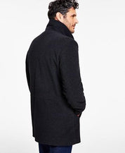 Calvin Klein Men Regular fit Coleman Zipped Bib Overcoat Coat 36 S Charcoal Grey