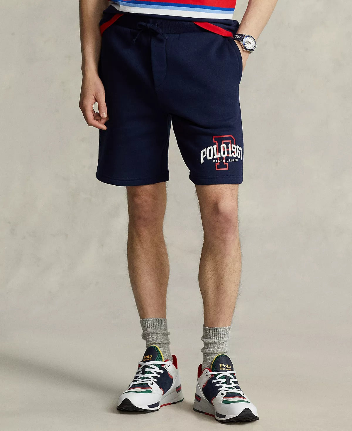 Polo Ralph Lauren Men's 8 1/2 Inch Logo Fleece Sweat Shorts Small Cruise Navy