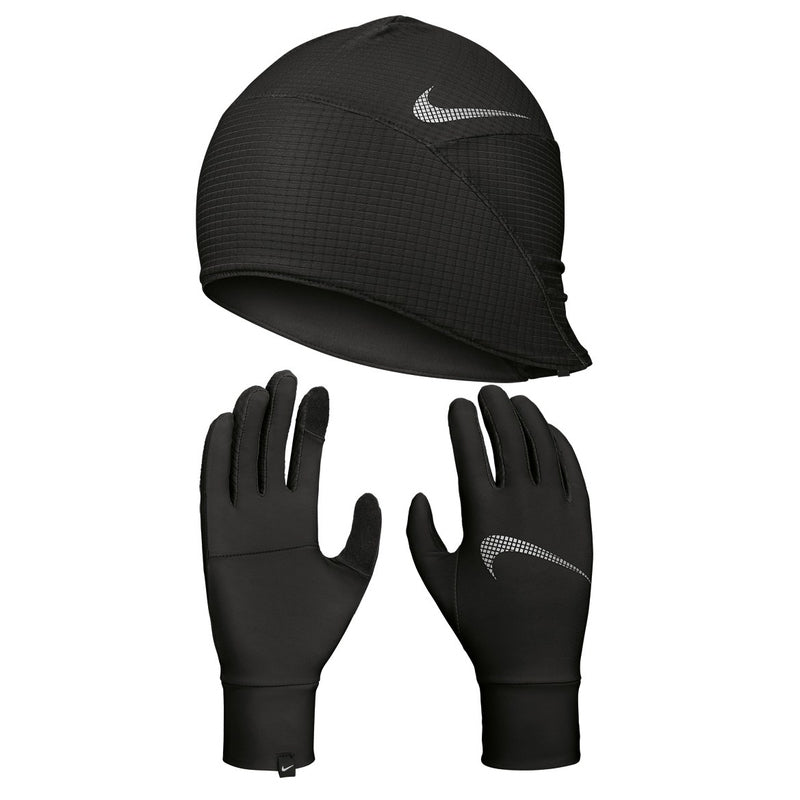 Nike Womens Essential Hat Glove Set Black XS