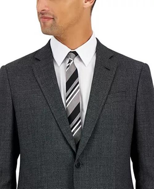 AX Armani Exchange Mens Slim Fit Sport Coat Blazer  Grey Pindot 38R