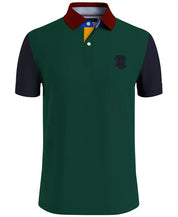 Tommy Hilfiger Men's Patch Colorblock Ivy Short Sleeve Polo SHirt Navy Small