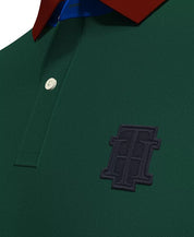 Tommy Hilfiger Men's Patch Colorblock Ivy Short Sleeve Polo SHirt Navy Small