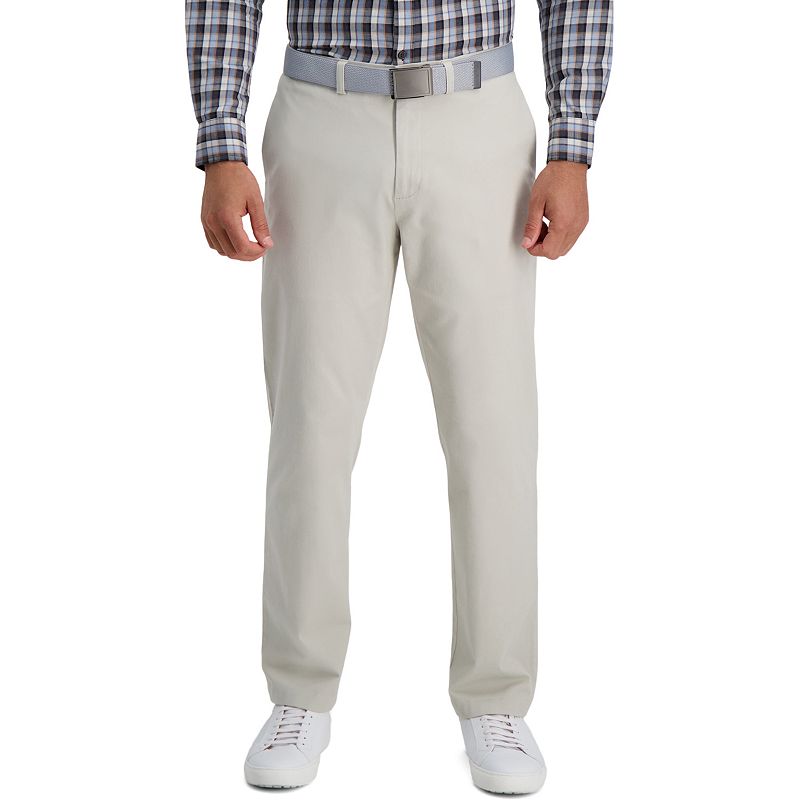 Haggar Mens Straight fit Dress Pants 36 / 29 Beige Solid