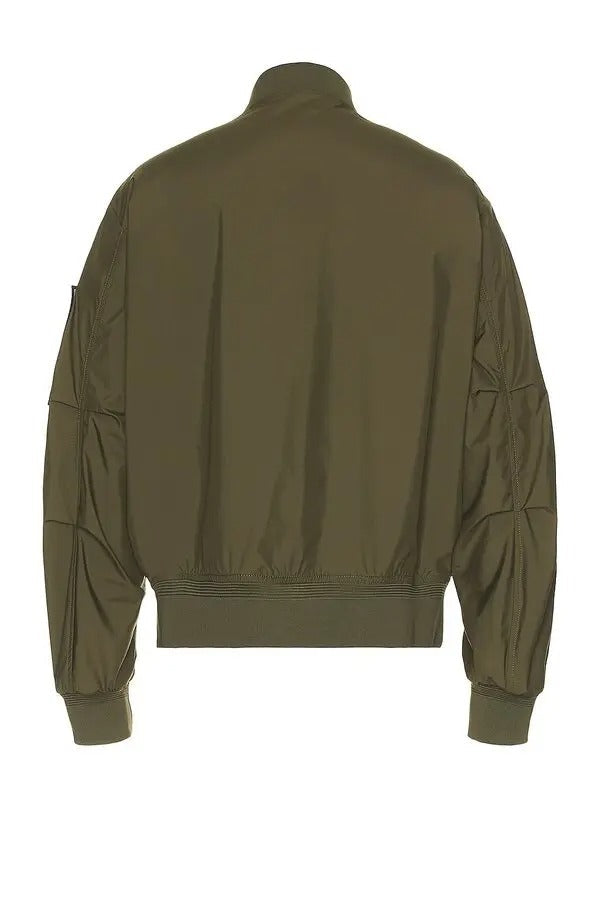 Moncler Mens Bharani Bomber Jacket Coat 3 / Large Olive Green