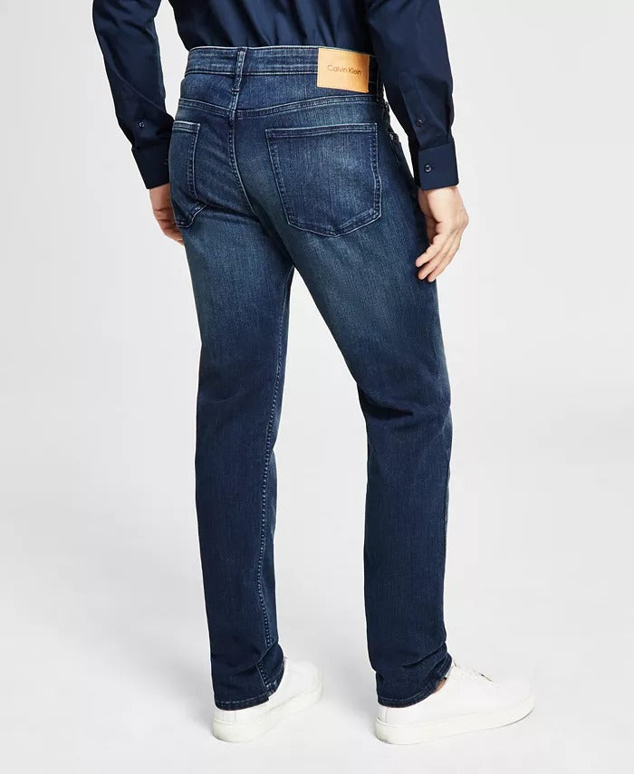 Calvin Klein Mens Slim Fit Stretch Jeans Ck Blue Rinse 33 x 30