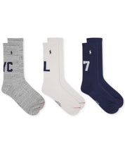 Polo Ralph Lauren Men 's NYC Crew Socks 3 Pack Multi