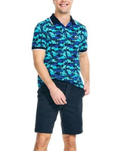 Nautica Mens Shark Week Polo Shirt XXL 2XL Blue