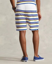 Polo Ralph Lauren Men's 8-Inch Striped Terry Shorts Medium White Multi