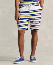 Polo Ralph Lauren Men's 8-Inch Striped Terry Shorts Medium White Multi