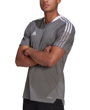 Adidas Tiro 21 Mens Training Jersey shirt Grey White Medium