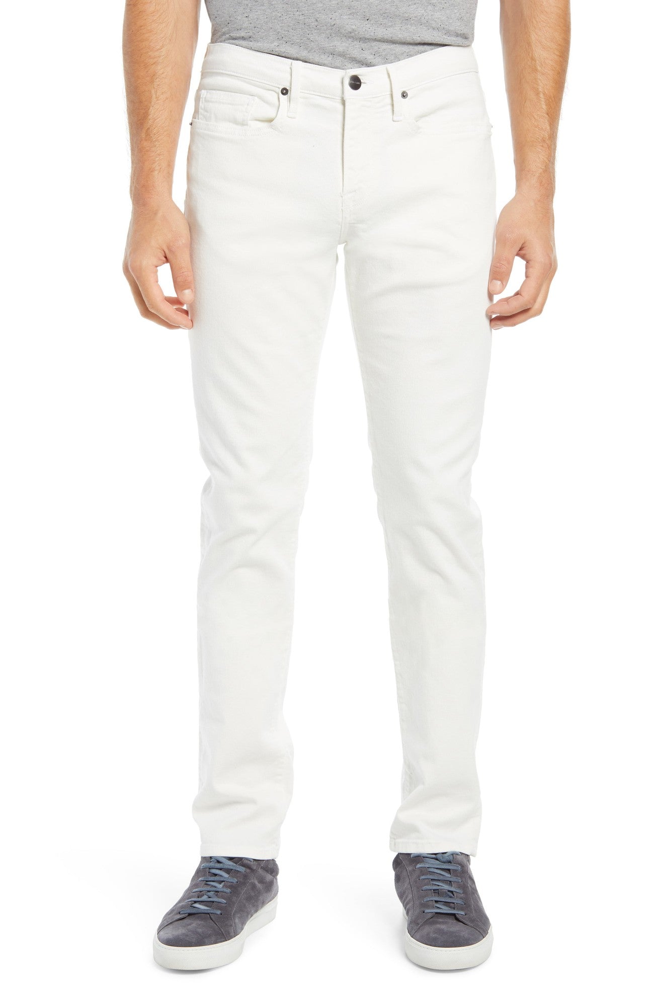 Frame L'Homme Mens Slim Fit Jeans White 32 x 33