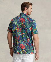 POLO RALPH LAUREN Men's Big & Tall Tropical Print Jersey Polo Shirt 3XB