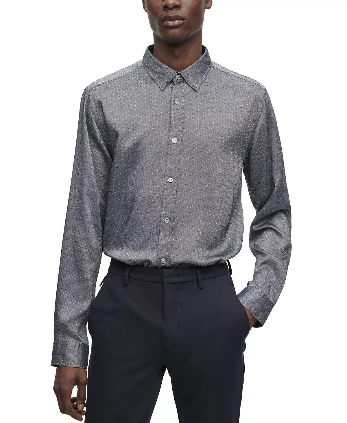 Boss by Hugo Boss Men's Slim-Fit Shirt - Dark Blue