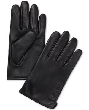 Calvin Klein Men's Leather Fleece Lined Black XL