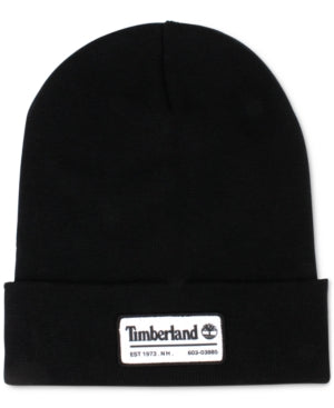 Timberland Men's Long Patch Beanie Hat Black