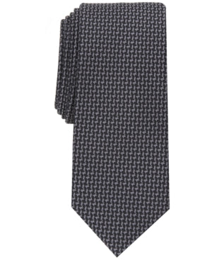 Alfani Mens Necktie Palazzo Mini Tie Black