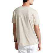 Polo Ralph Lauren Mens Classic Fit Cotton V Neck T Shirt Dune Heather XL