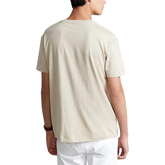 Polo Ralph Lauren Mens Classic Fit Cotton V Neck T Shirt Dune Heather XL