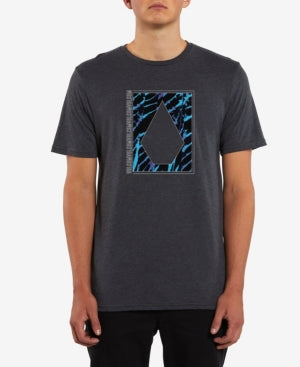 Volcom Mens Gray Logo Graphic Shirt L