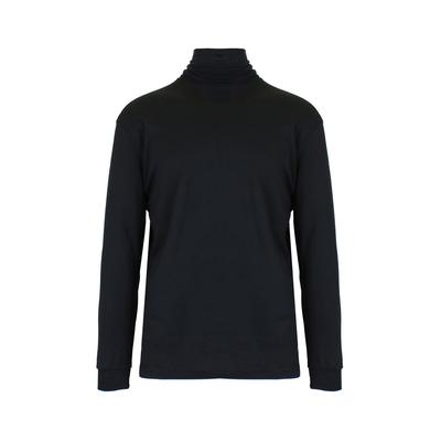 Galaxy By Harvic Mens Long Sleeve Turtleneck Shirt Large Black Solid