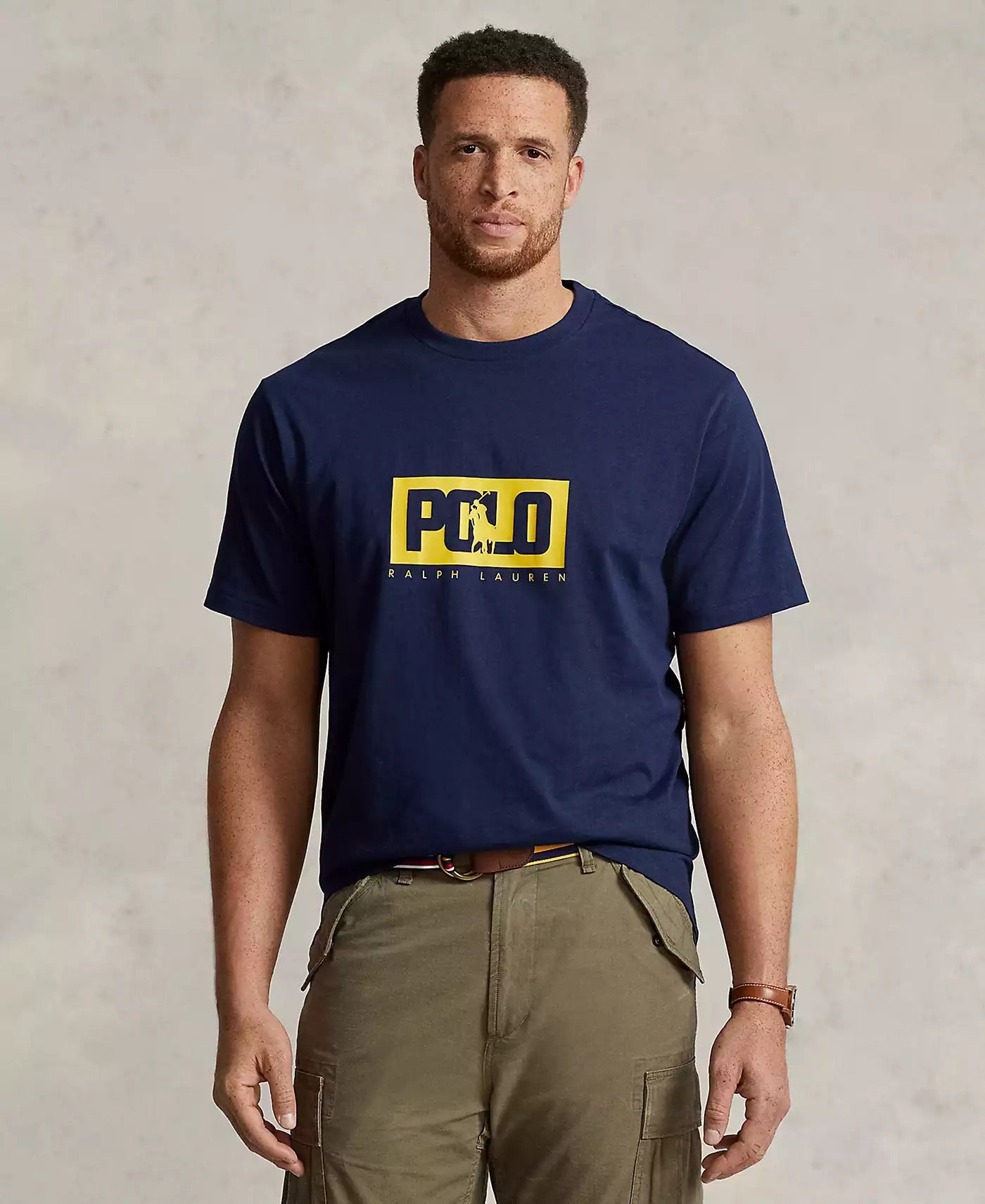 POLO RALPH LAUREN Men's Big Pony Logo Jersey T Shirt Small Navy Blue