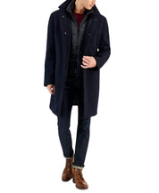 Nautica Mens Classic-Fit Bib Wool Overcoat Coat 48R Navy Blue