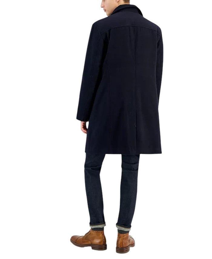 Nautica Men's Classic-Fit Bib Wool Blend Overcoat Coat 38S Navy Blue
