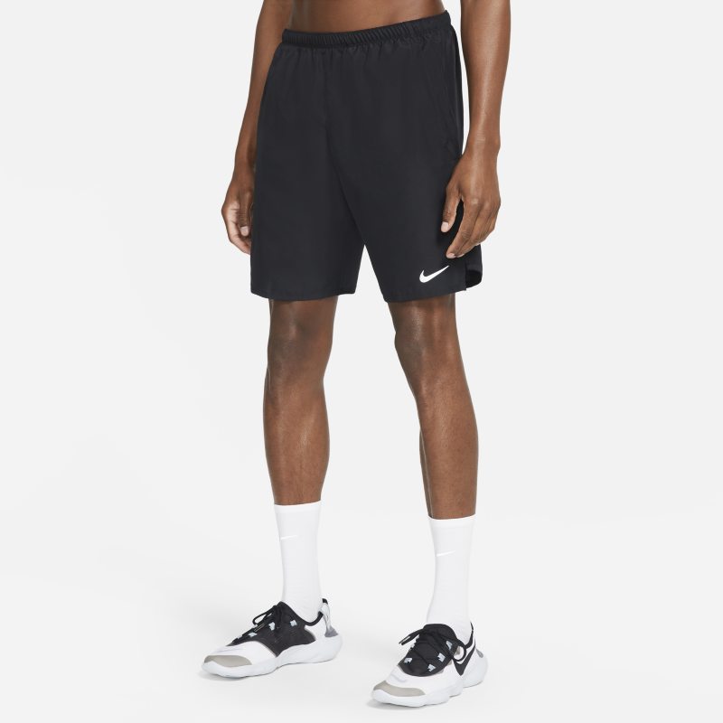NIKE Men's Challenger Brief-Lined 9" Running Shorts Black XL