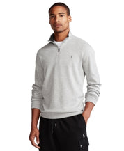 Polo Ralph Lauren Luxury Jersey Quarter Zip Pullover Sweater XXL 2XL Light Grey
