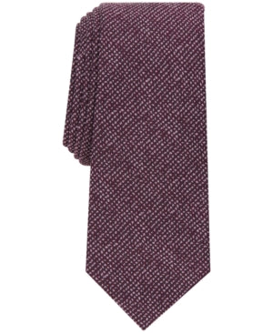 Alfani Men's Slim Textured Tie Rose Red Necktie
