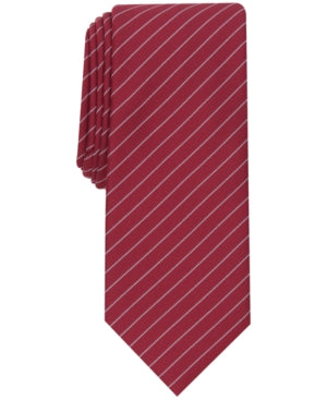 Alfani Men's Fowler Striped Tie Burgundy Red Necktie