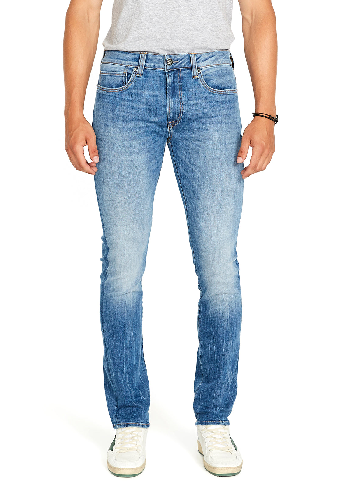 Buffalo David Bitton Mens Slim fit Denim Jeans 30 / 34 Blue Solid Stretch