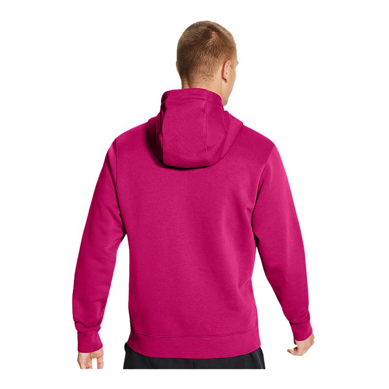Nike Mens Sportswear Club Fleece Hoodie Sweatshirt Fireberry Pink XL