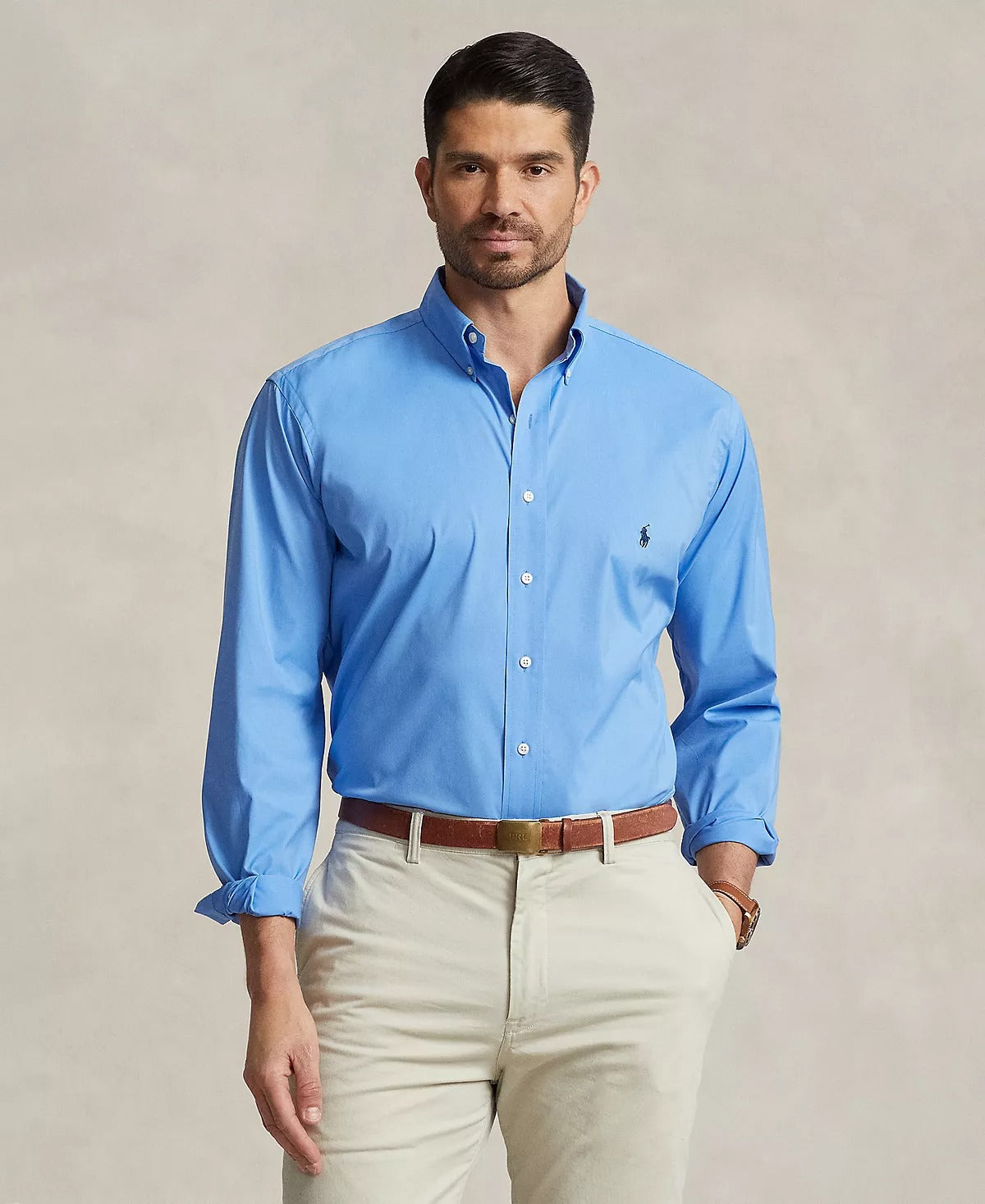 Polo Ralph Lauren Men's Big & Tall Performance Stretch Twill Shirt 2XB  Blue