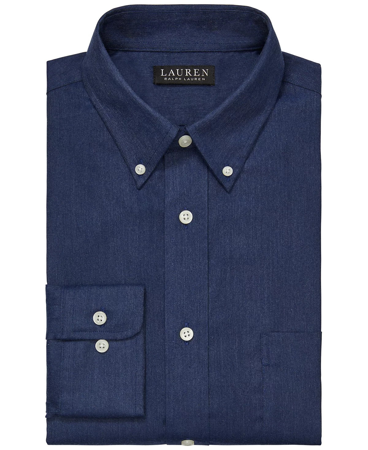 Lauren Ralph Lauren Men's Country Regular-Fit Stretch Untucked Shirt Large Navy