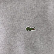 Lacoste Men's Solid Quarter zip Sweatshirt Silver Chine Medium