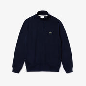 Lacoste Men's Solid Quarter Zip Sweatshirt Navy Blue 2XL
