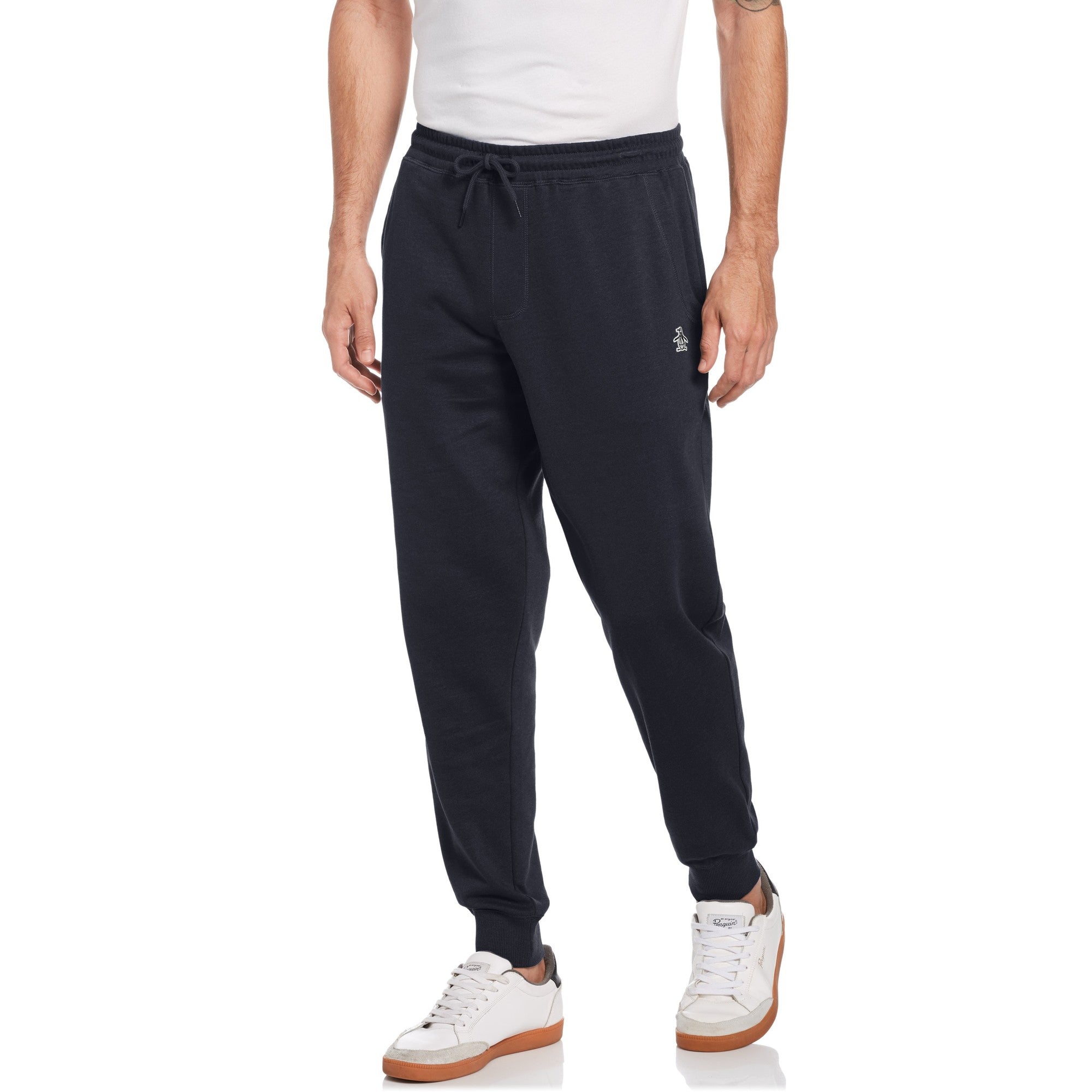 Original Penguin Men's Slim fit Solid Fleece Joggers Sweatpants XXL Navy Blue