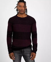 I.N.C INTERNATIONAL CONCEPTS Mens Plaited Crewneck Sweater 2XL XXL Port Dark Red