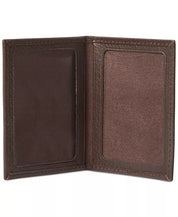Polo Ralph Lauren Men's Pebbled Leather Passcase Wallet Brown