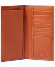 Polo Ralph Lauren Men's Burnished Leather Narrow Wallet - Brown