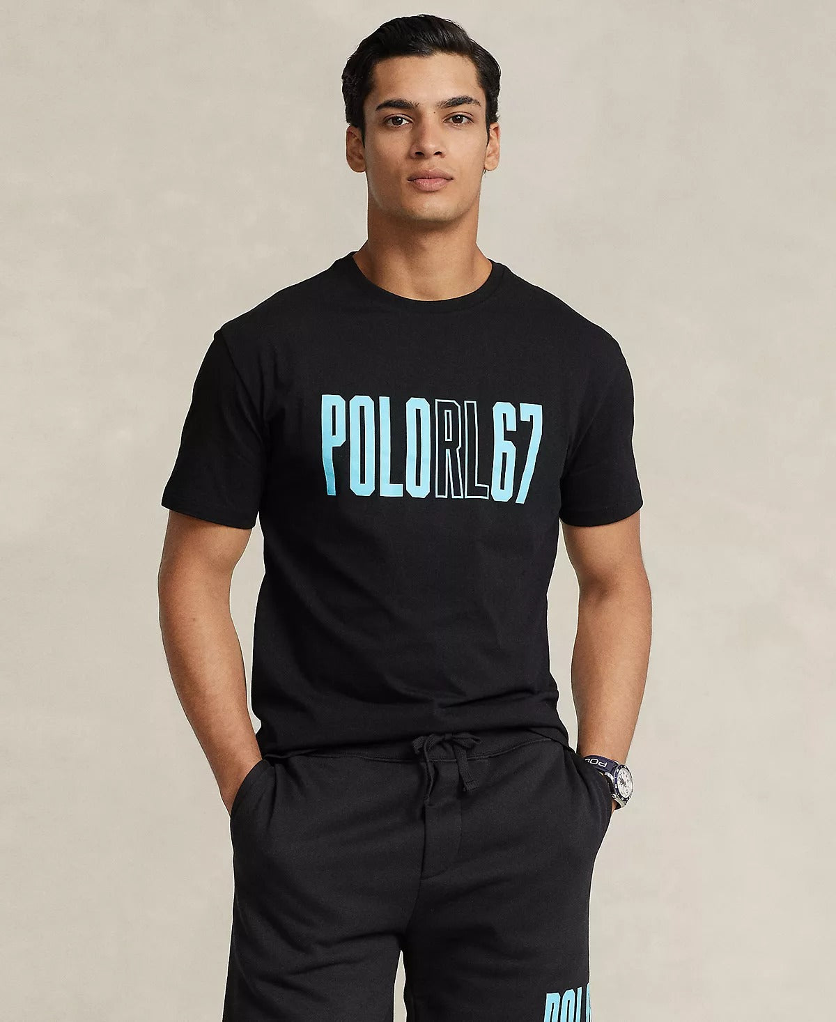 POLO RALPH LAUREN Men's Cotton Classic-Fit Logo Jersey T Shirt XXL Black / Blue