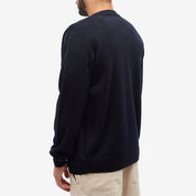 Fred Perry Mens Laurel Wreath Cardigan Sweater XXL 2XL Navy Blue