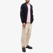 Fred Perry Mens Laurel Wreath Cardigan Sweater XL Navy Blue Wool Blend