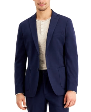 Calvin Klein Mens Slim fit Suit Jacket Blazer 40 R Blue Solid Stretch