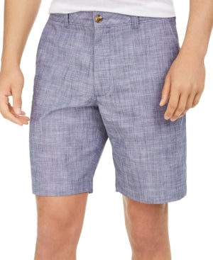 Club Room Mens 9 Stretch Chambray Shorts Size 38 Blue
