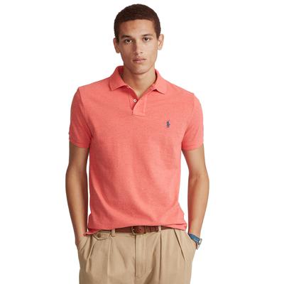 Polo Ralph Lauren Men's Cotton Custom Slim Fit Mesh Polo Shirt Heather Pink XS