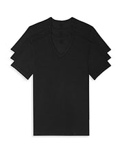 Calvin Klein Mens 3 Pack Cotton Stretch V Neck Undershirt Black Medium
