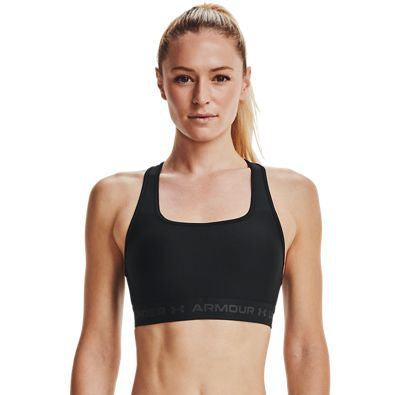 Under Armour Womens Regular fit Medium Support Sports Bra Large Black Solid